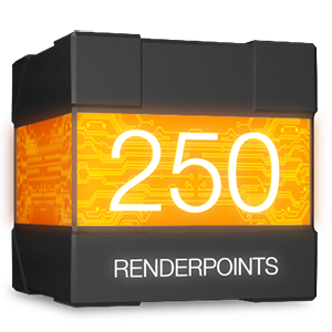 Cubo informando 250 RenderPoints