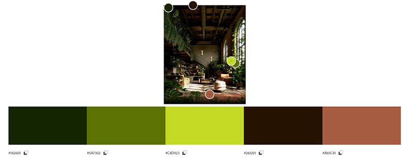 Ricardo Barreto, 'Green Loft NY' color palette